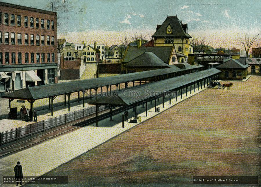 Postcard: Lynn, Massachusetts.  Boston & Maine Railroad Station